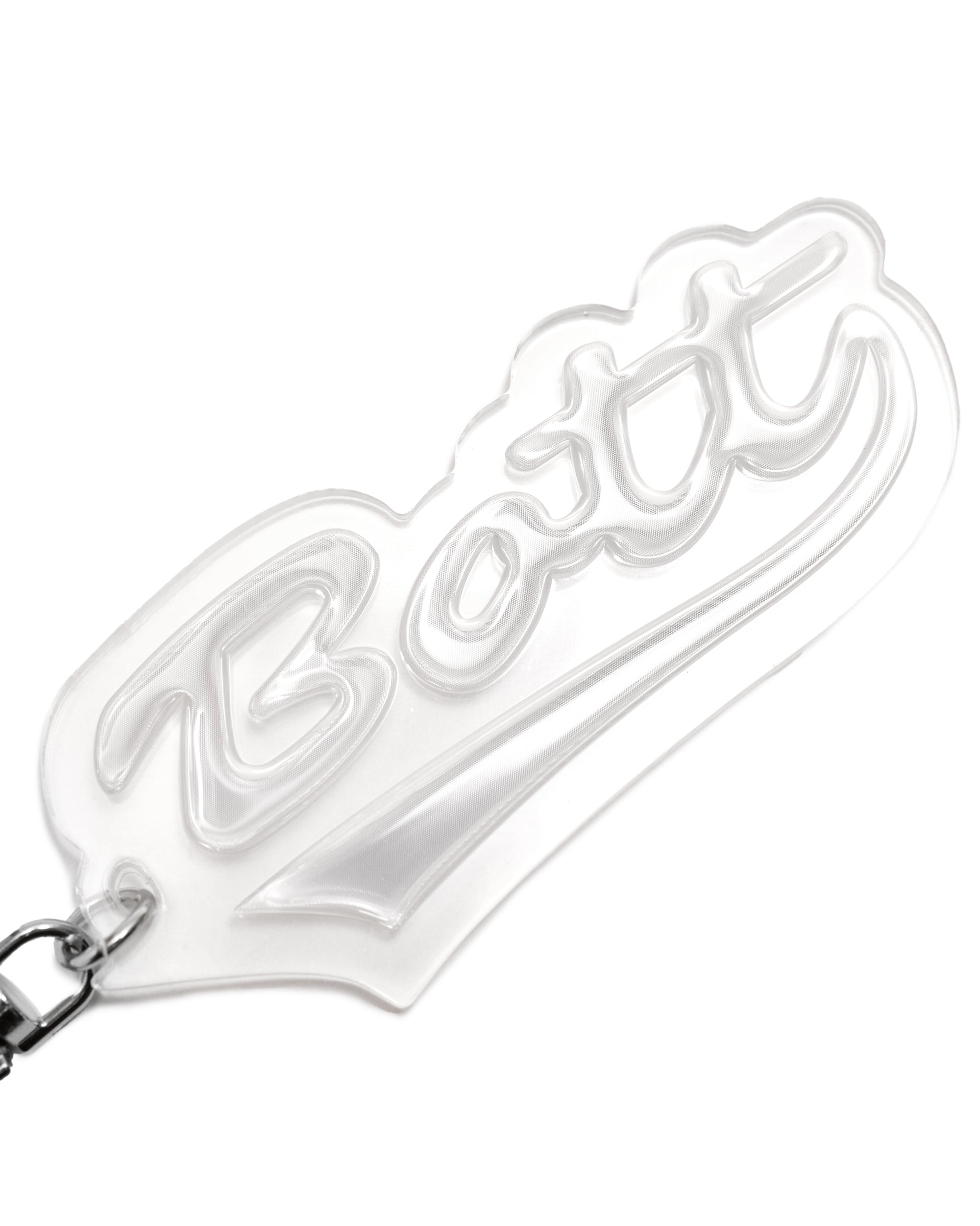 Script Logo Reflective Keychain