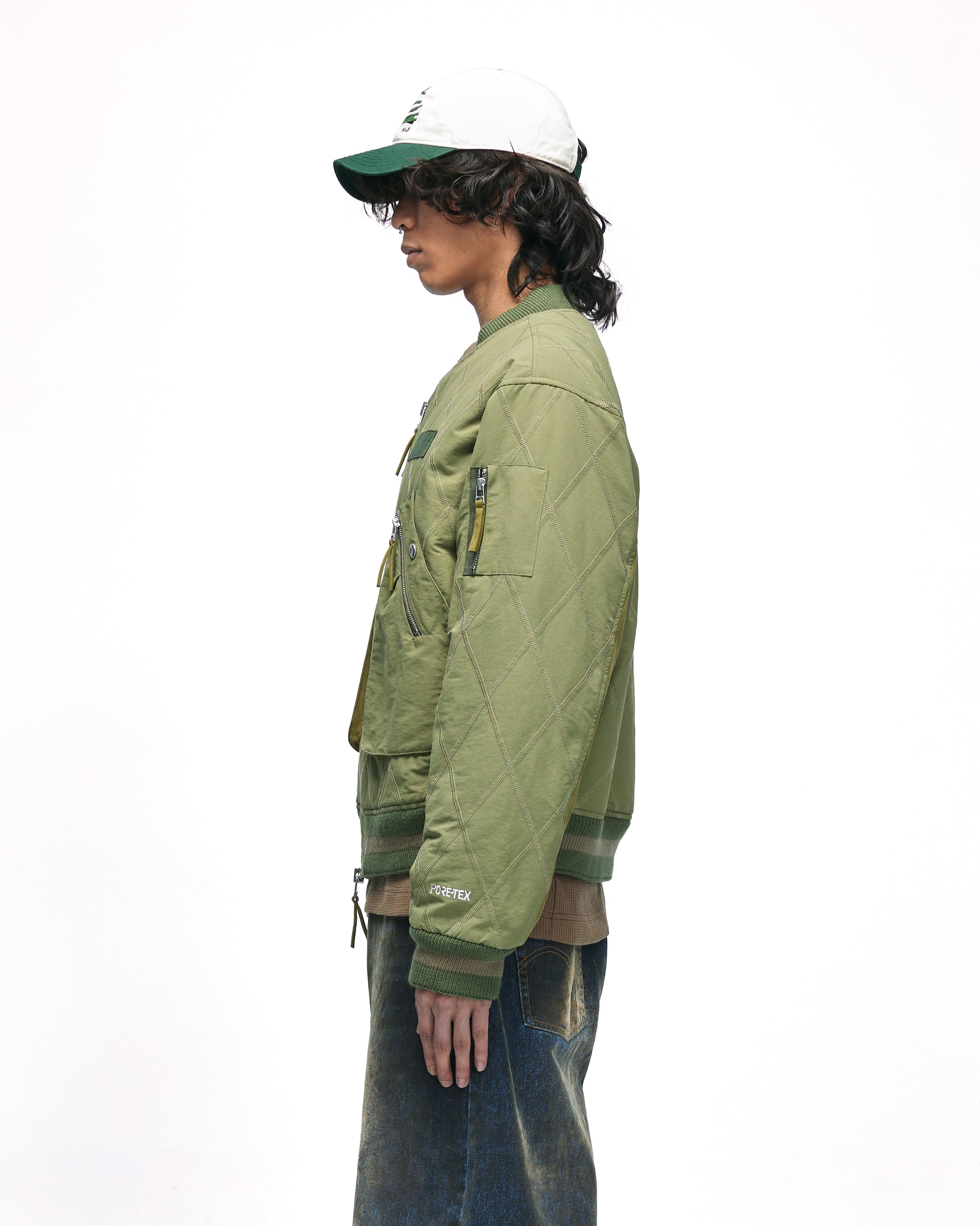 Stripe rib flight jacket