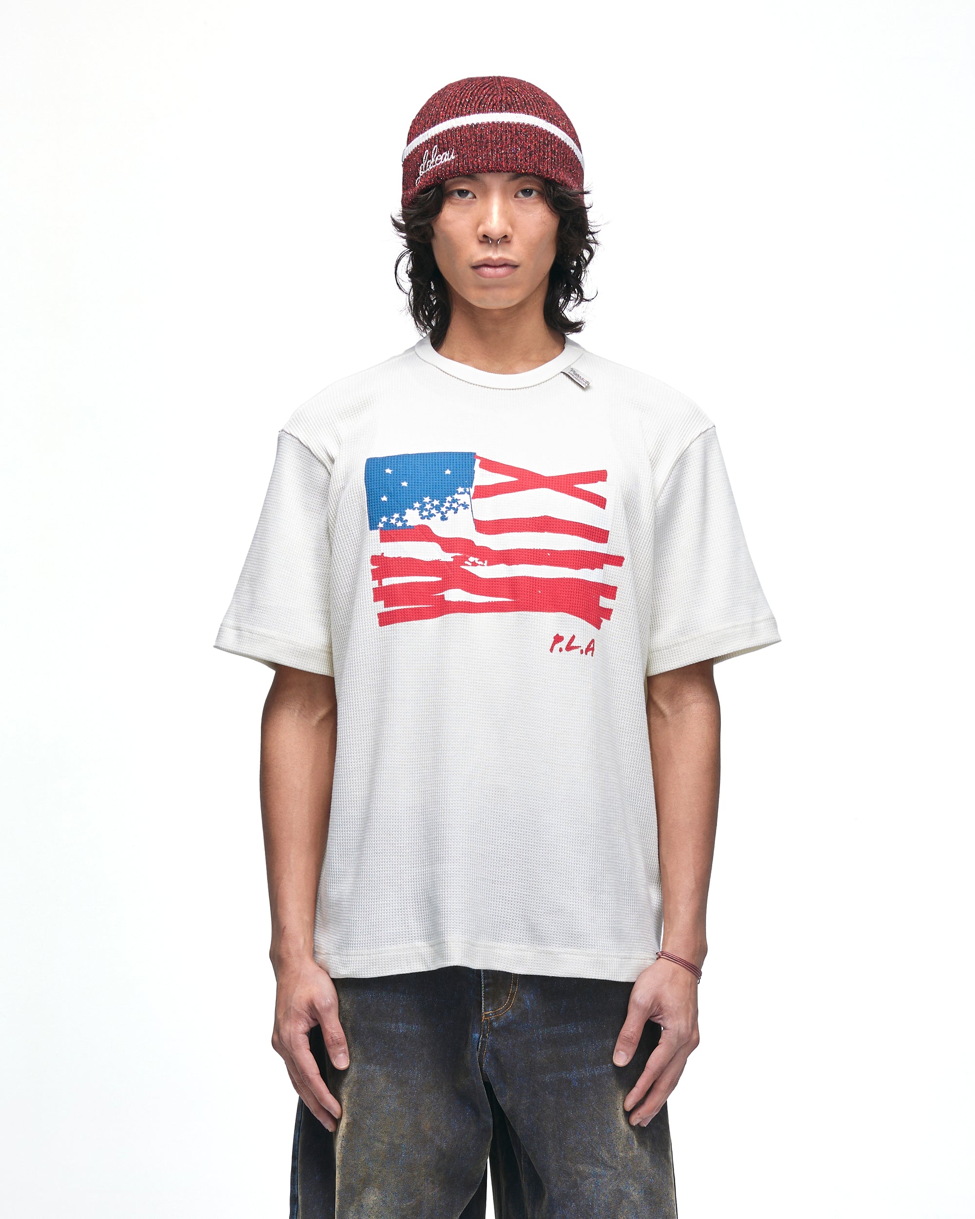 Flag waffle tee