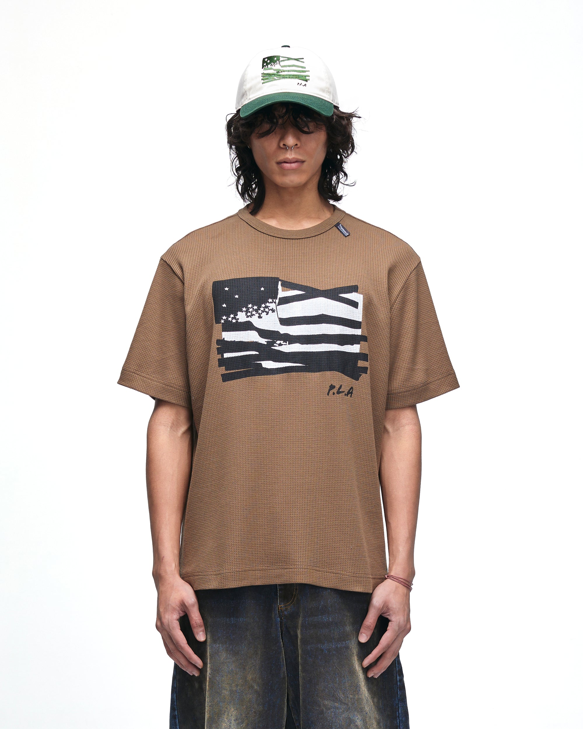 Flag waffle tee