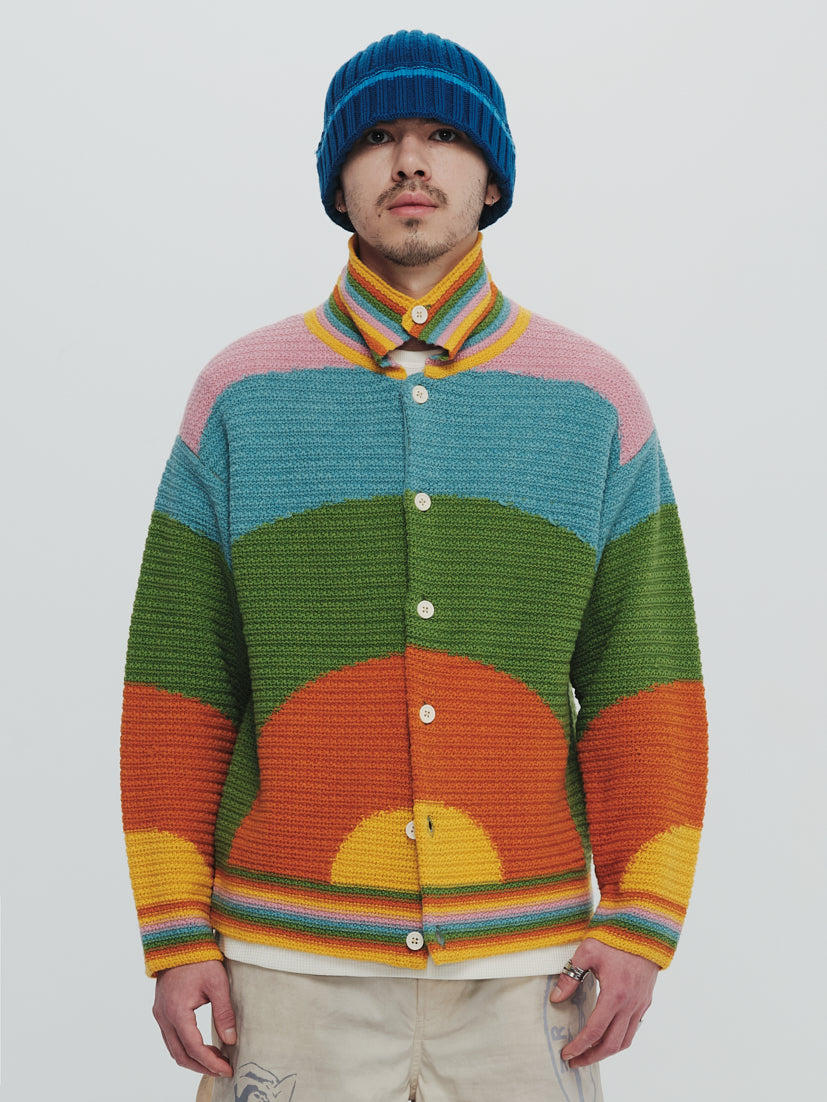 Rainbow knit shirt
