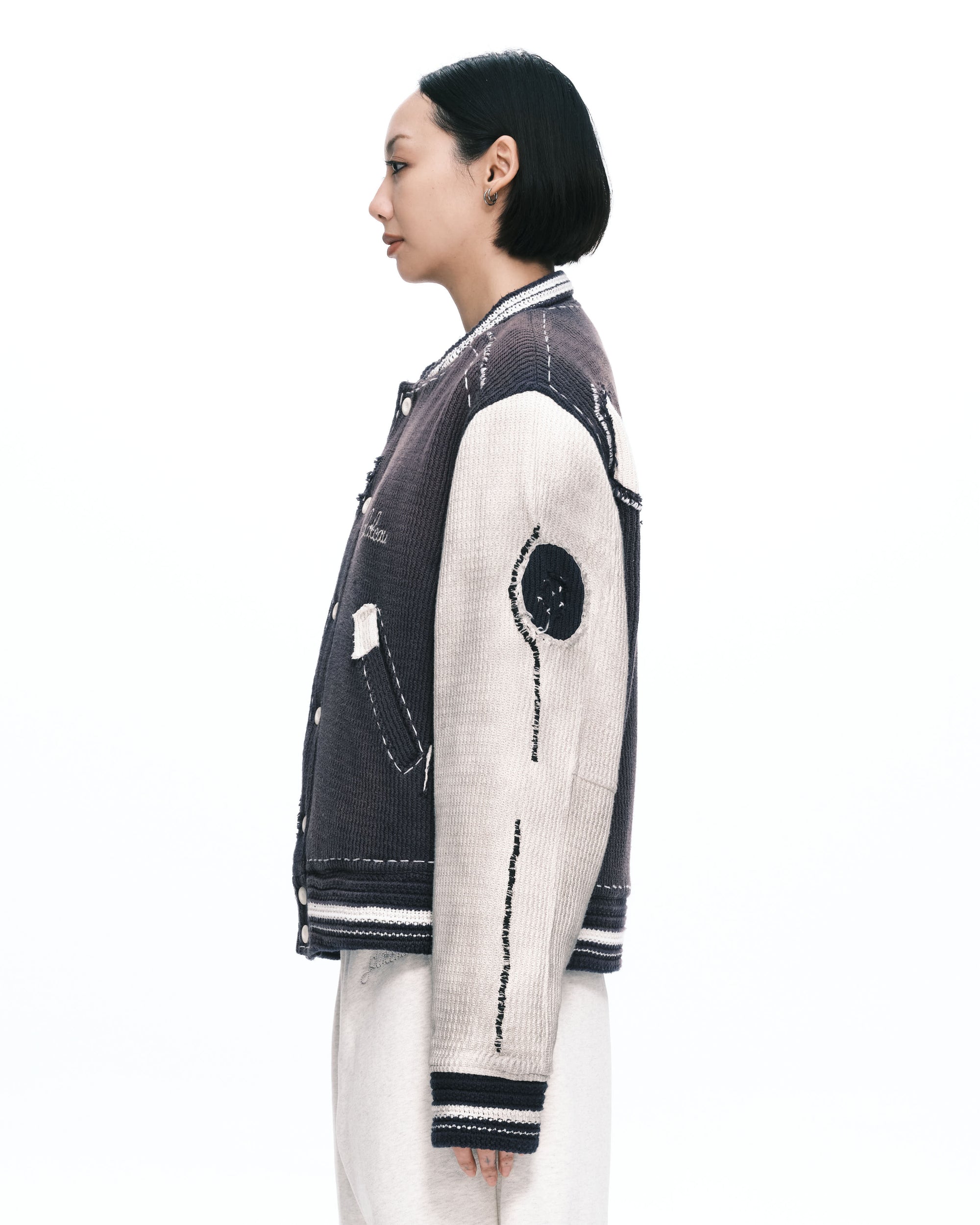Knitted stitch Varsity jacket