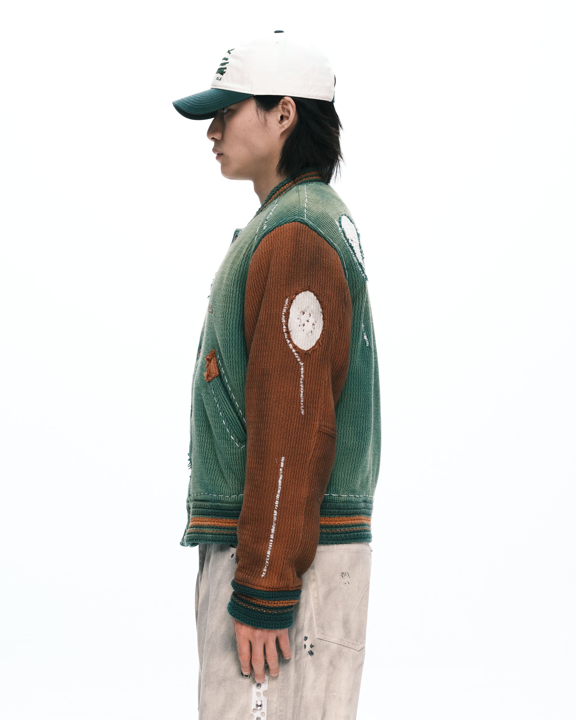 Knitted stitch Varsity jacket