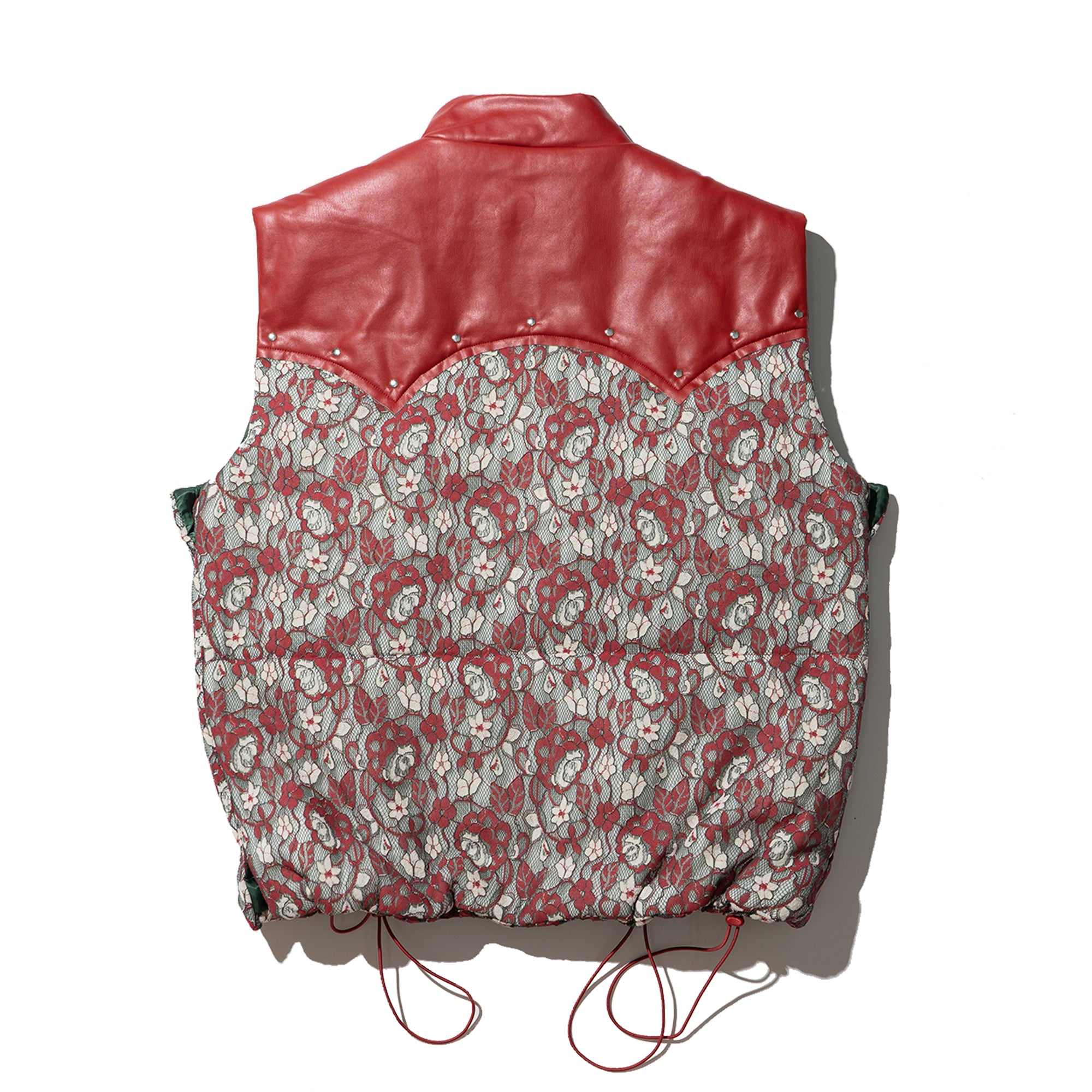 western lace padded vest