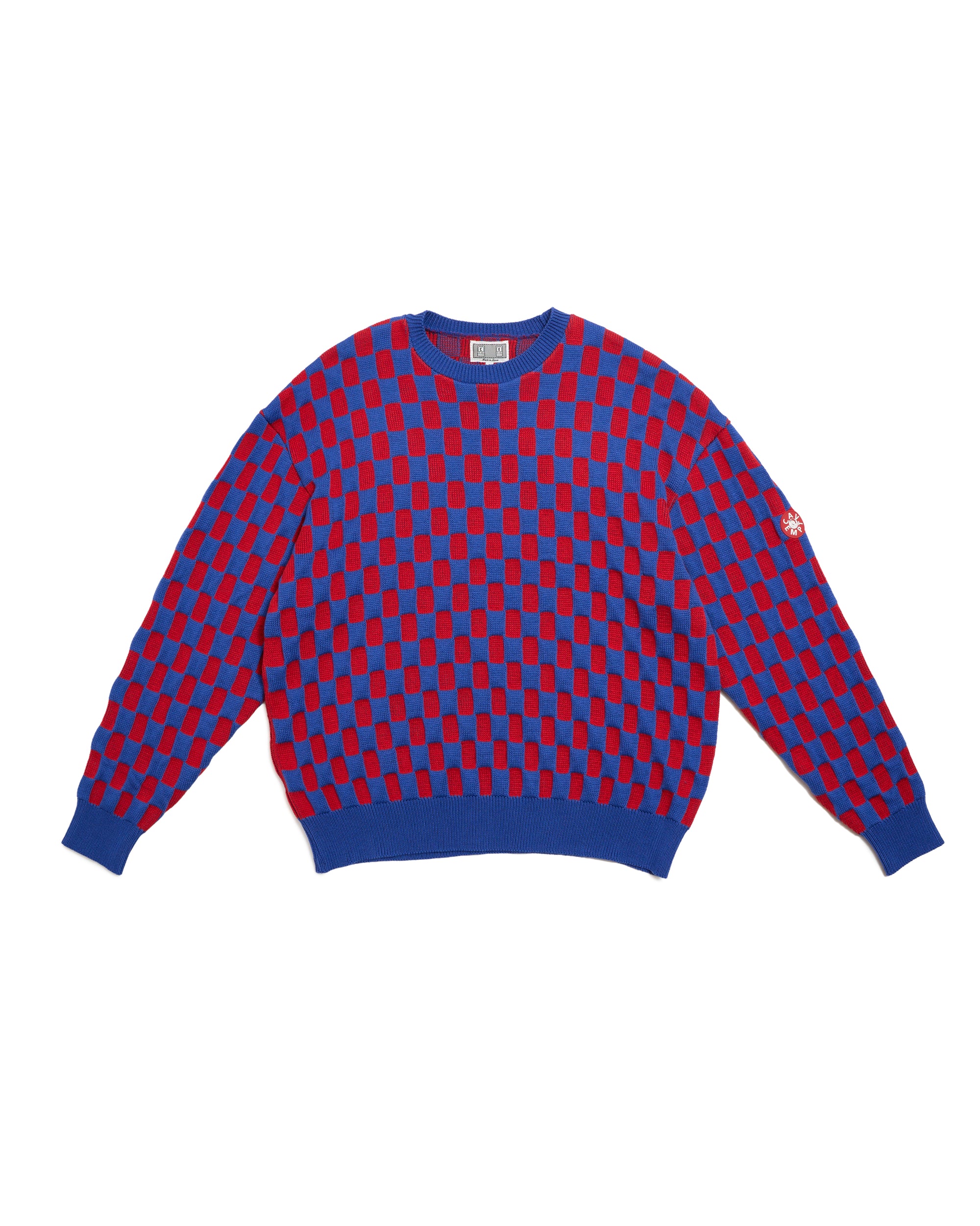 RECTANGULAR BLOCK KNIT BLUE