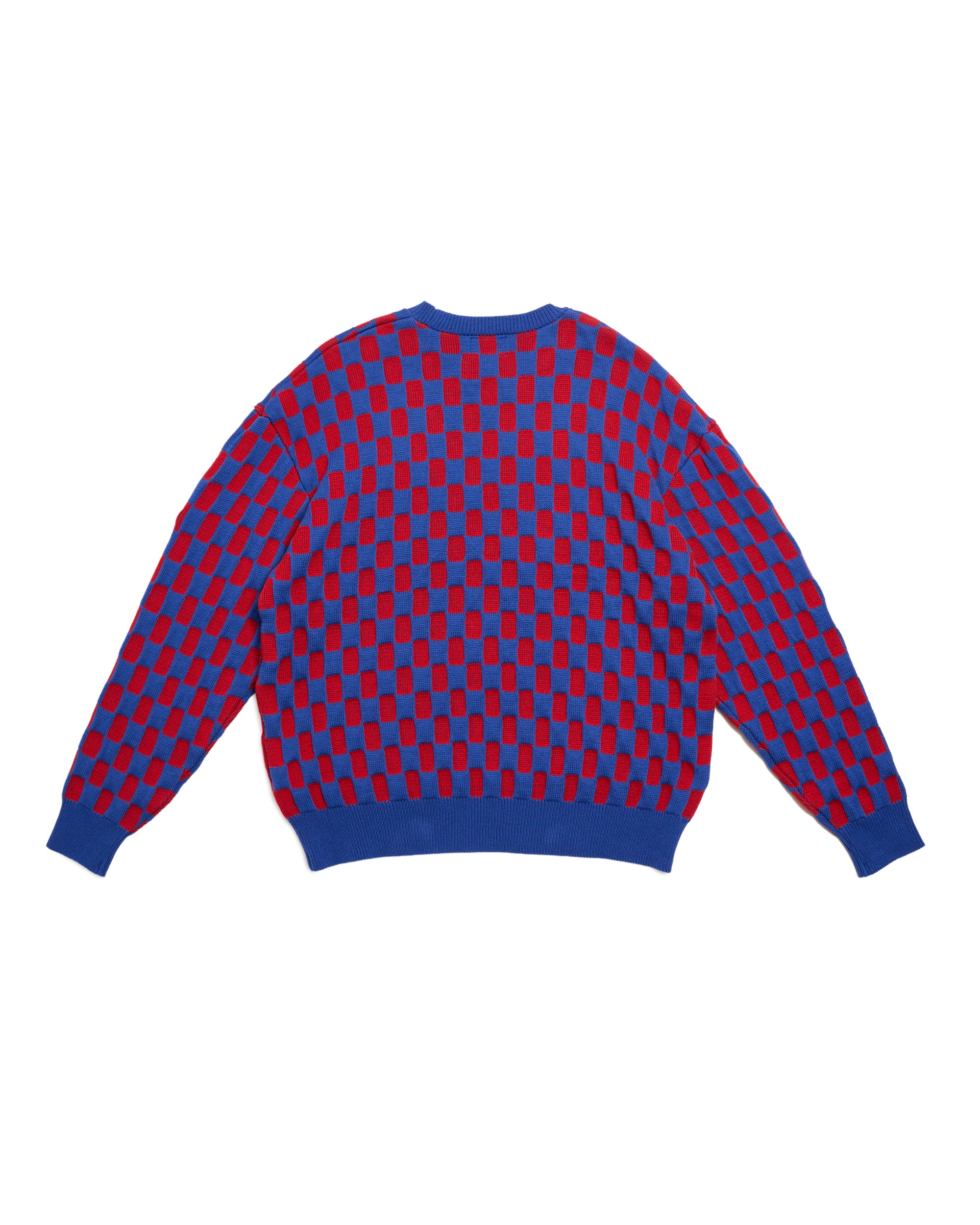 RECTANGULAR BLOCK KNIT BLUE