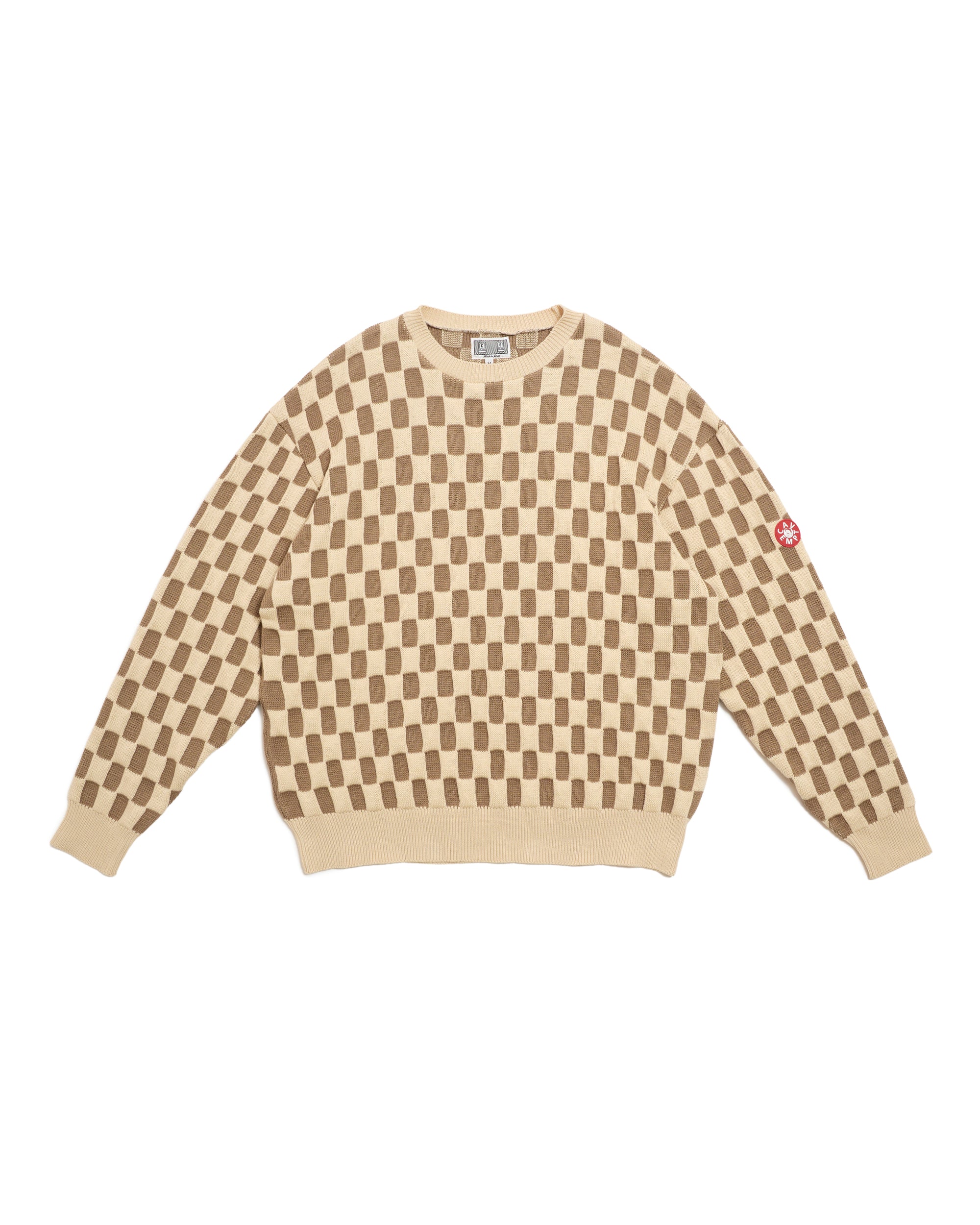 RECTANGULAR BLOCK KNIT BEIGE