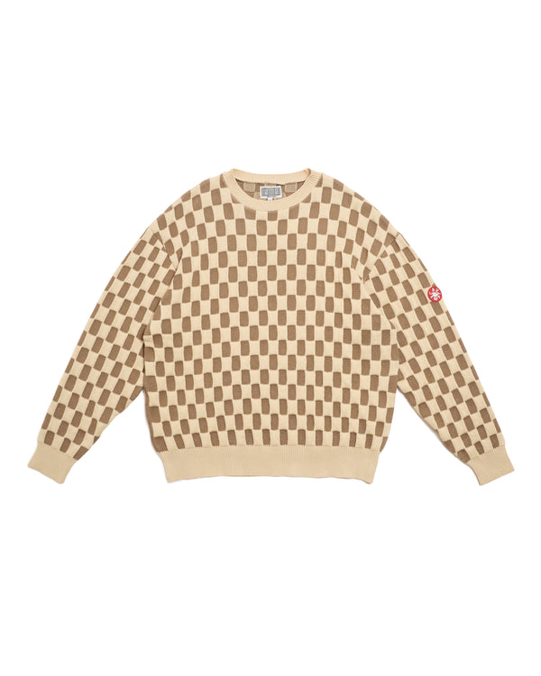 RECTANGULAR BLOCK KNIT BEIGE
