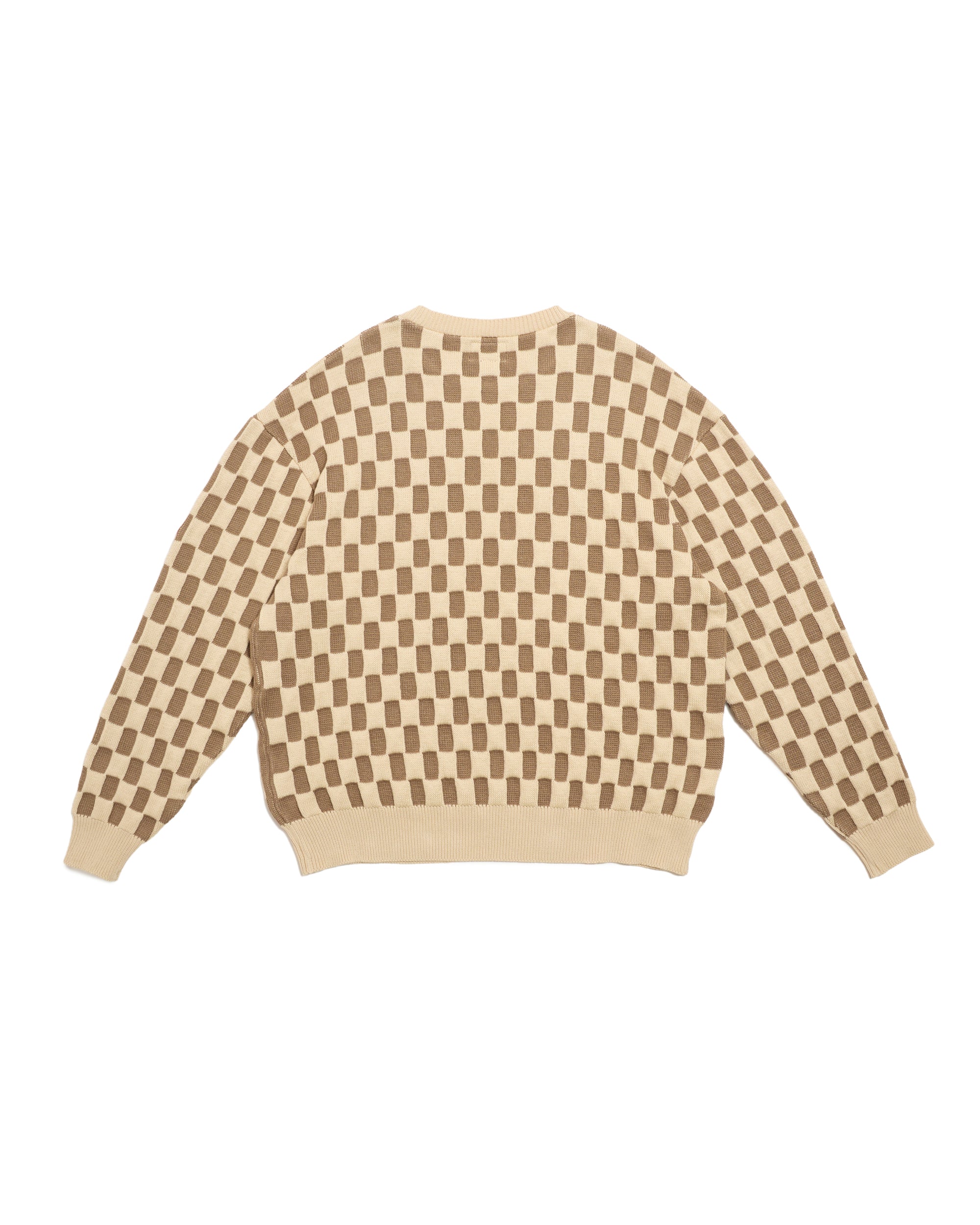 RECTANGULAR BLOCK KNIT BEIGE