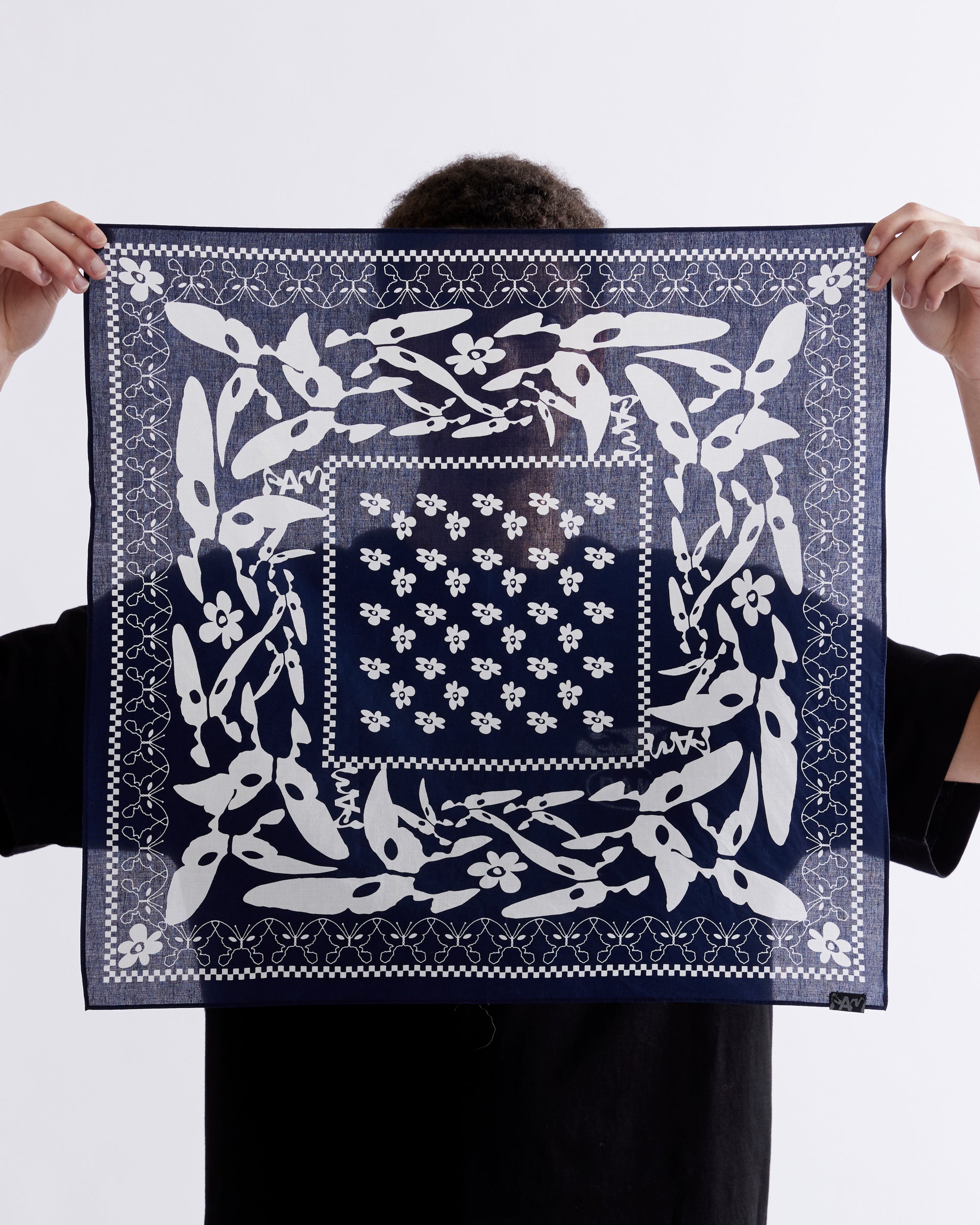 KALEIDOSCOPE OF BUTTERFLIES BANDANA - NAVY FA