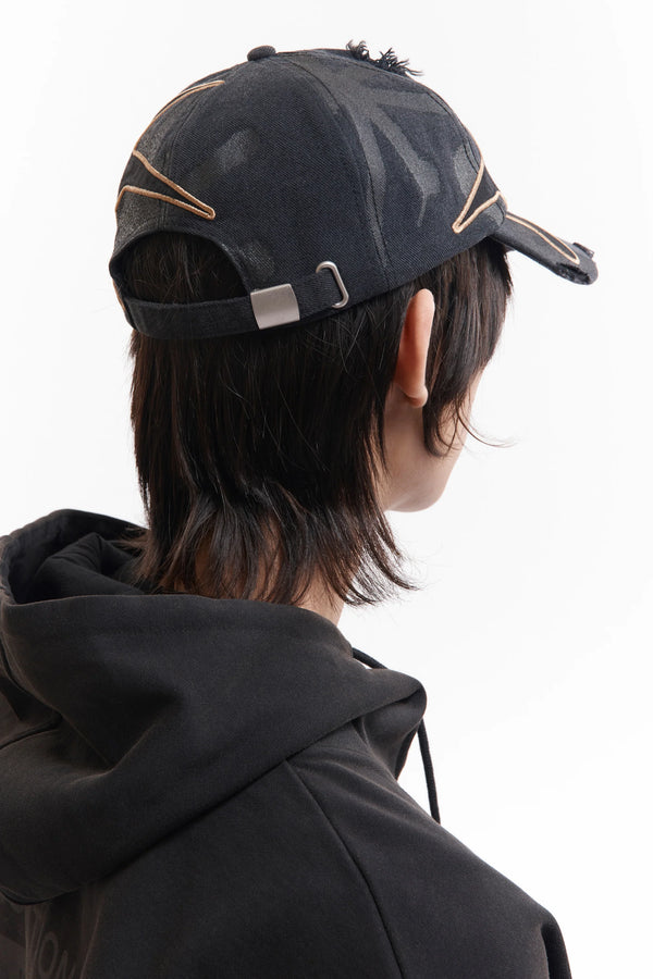 DISTRESSED URCHIN TAG BASEBALL CAP