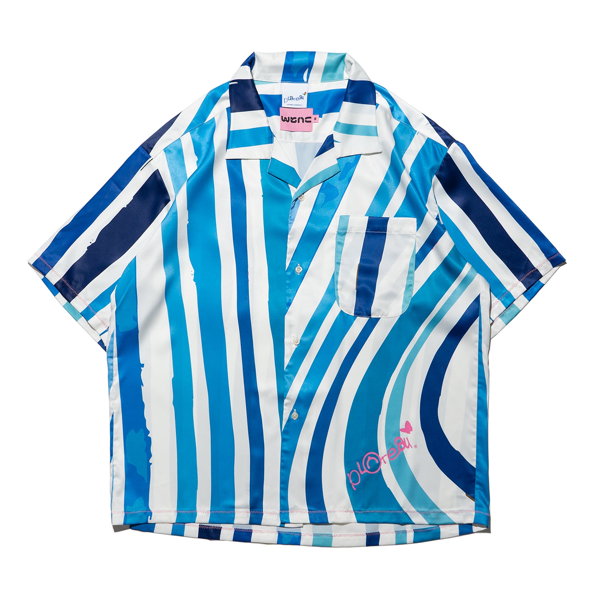 WTNC x Plateau Studio wave stripe shirt