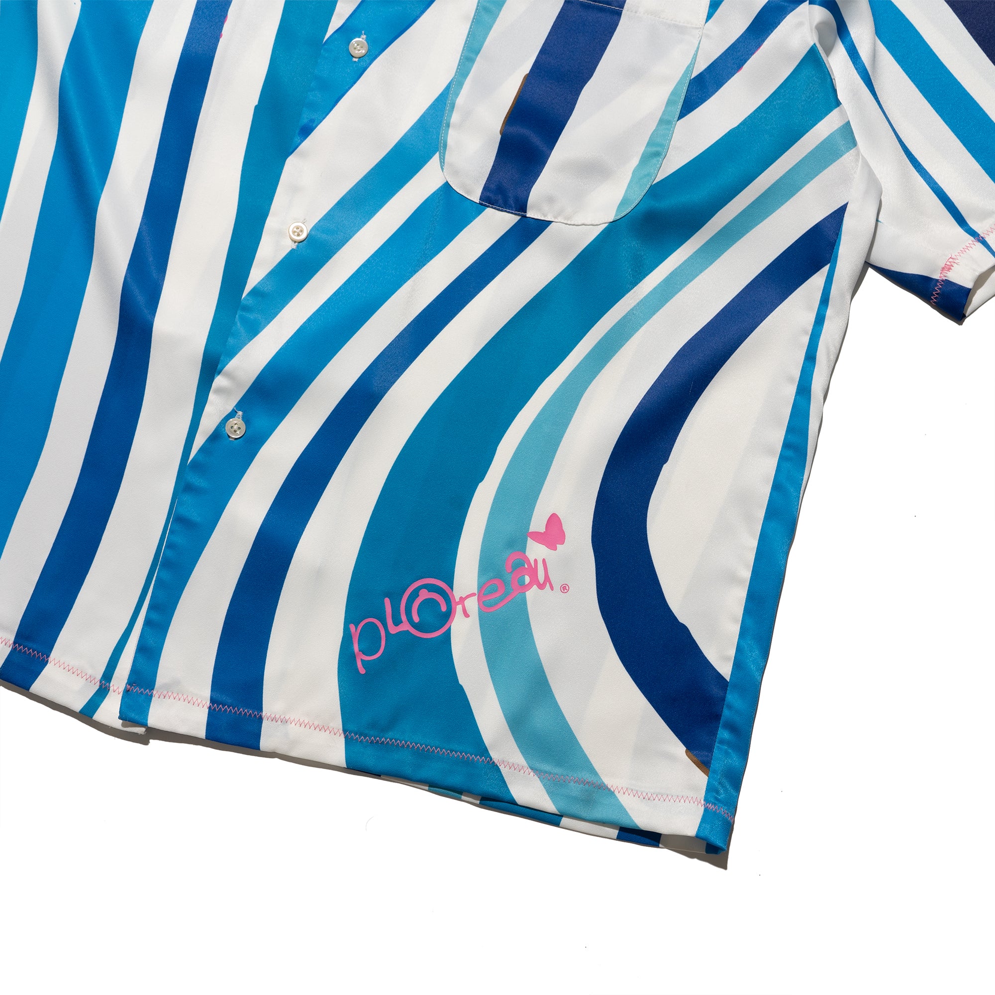 WTNC x Plateau Studio wave stripe shirt