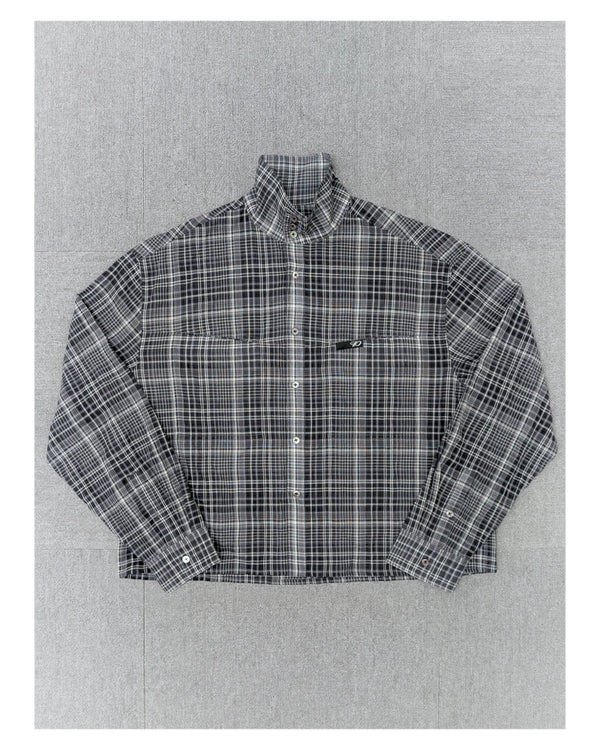 1ds Sheer-Check Boxy Shirt