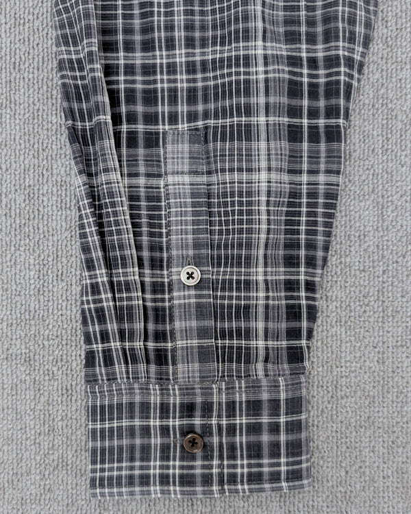 1ds Sheer-Check Boxy Shirt