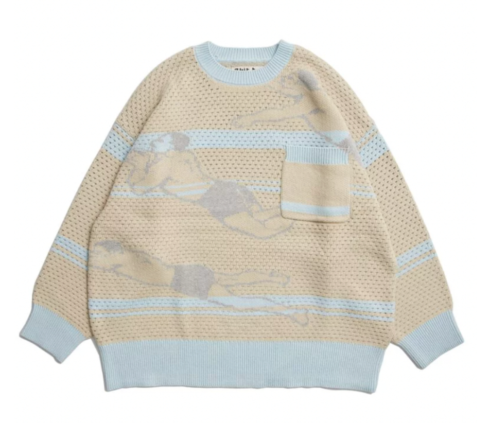 swimming knit crewneck