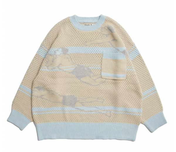 swimming knit crewneck
