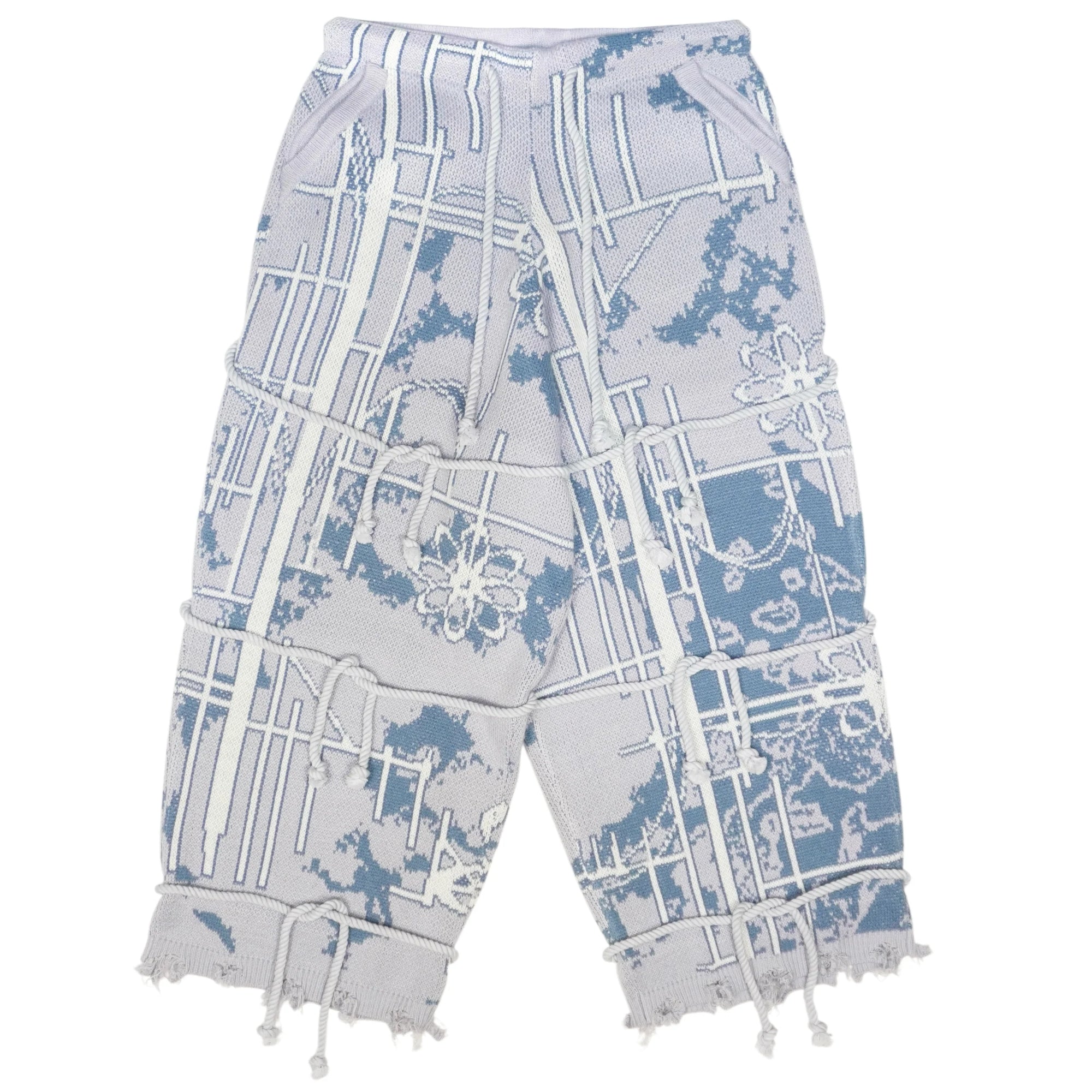 "冬" Straw Wrapped Knit Pants