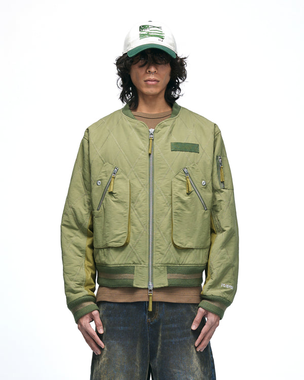 Stripe rib flight jacket