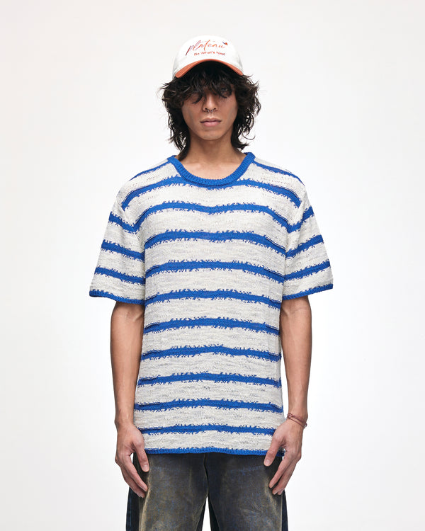 Knit stripe tee