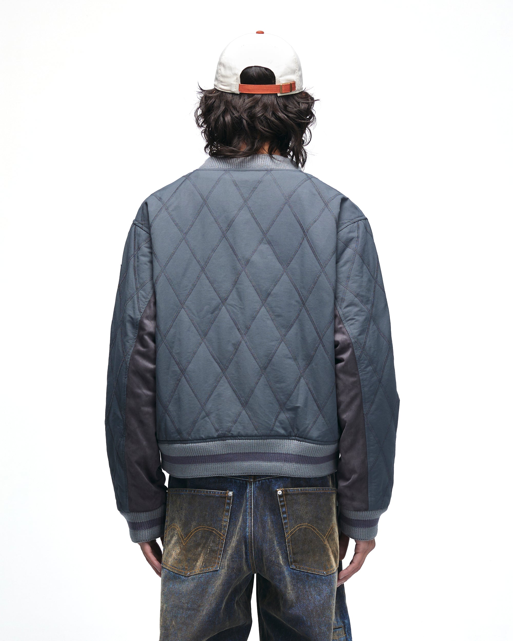 Stripe rib flight jacket