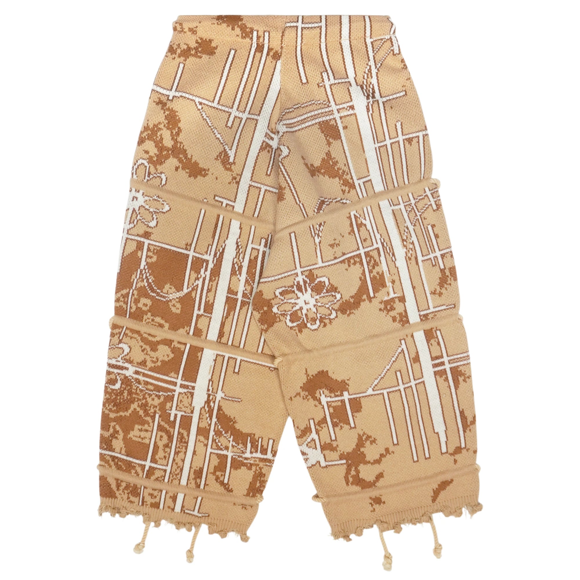 "冬" Straw Wrapped Knit Pants