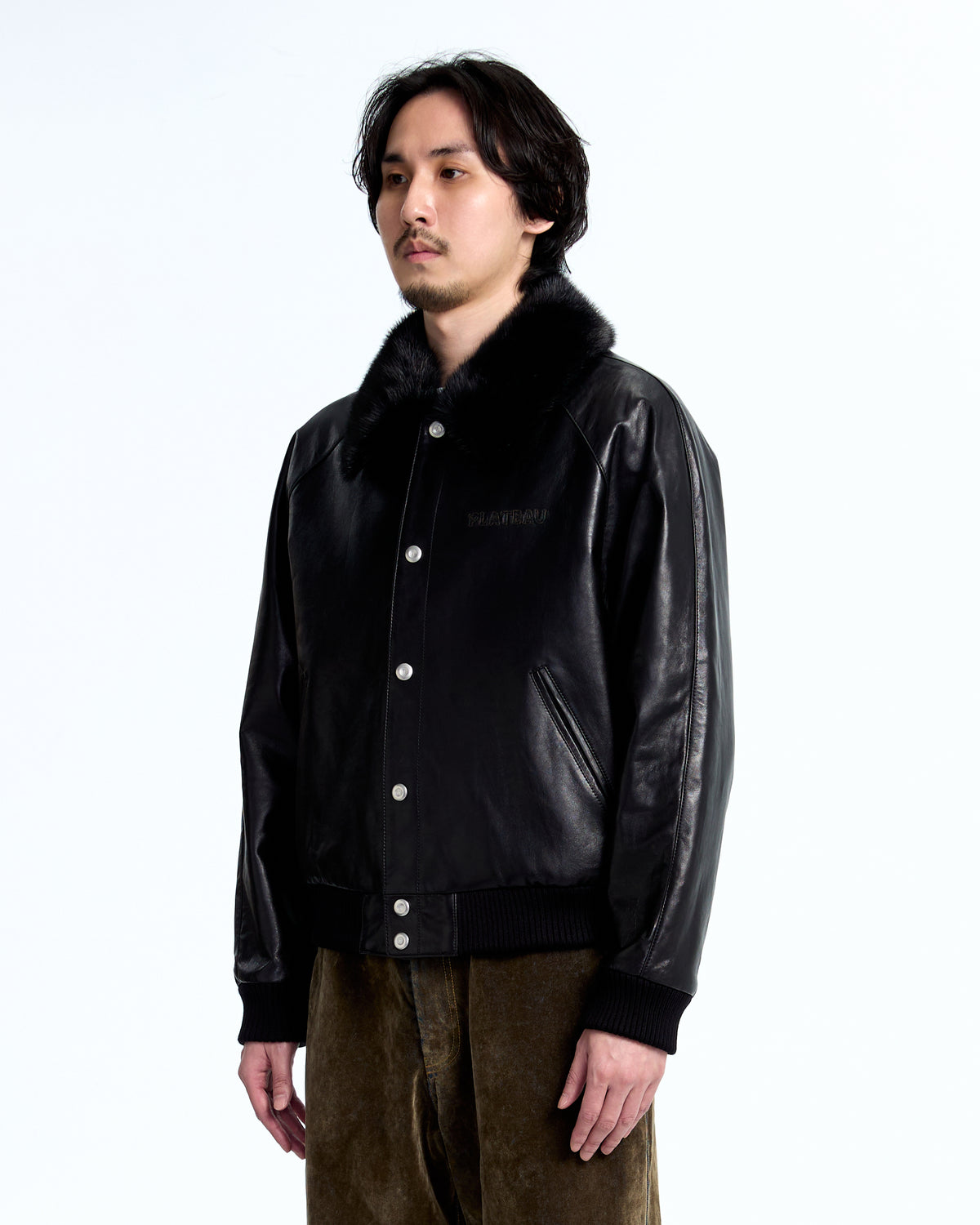Fur leather jkt