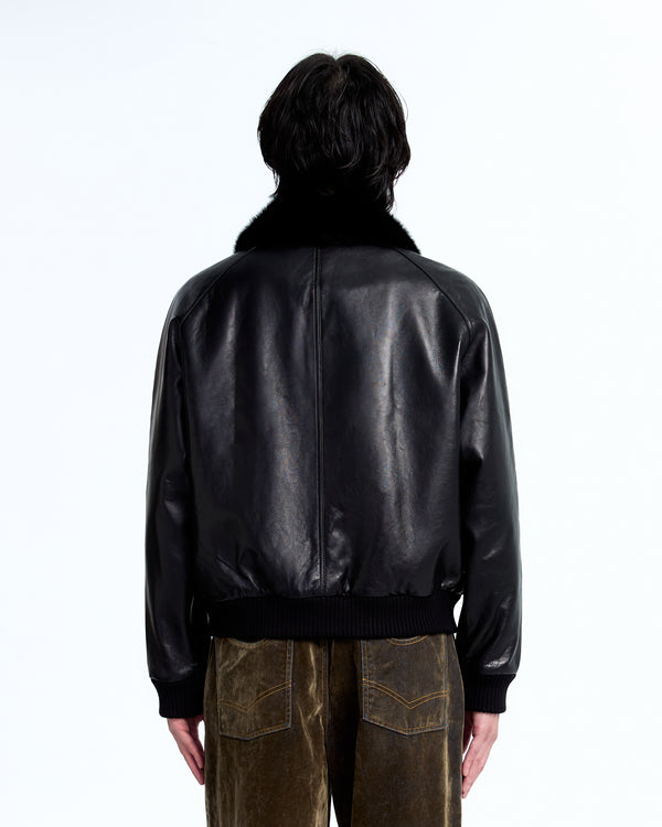 Fur leather jkt