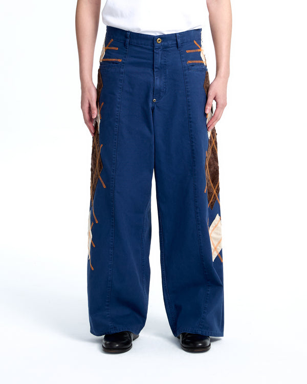 Diamond patch pants
