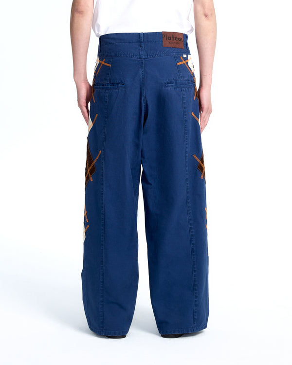 Diamond patch pants
