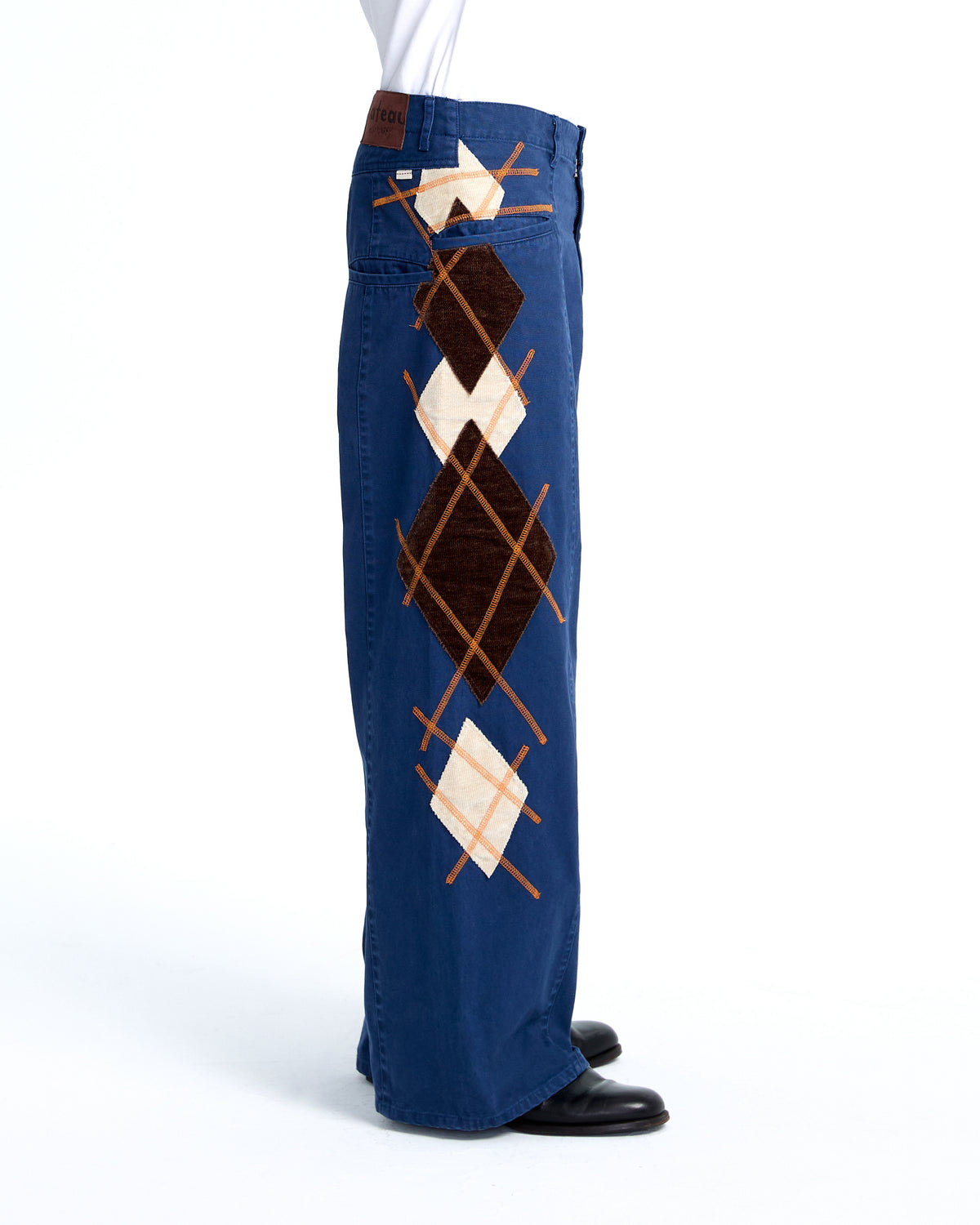 Diamond patch pants