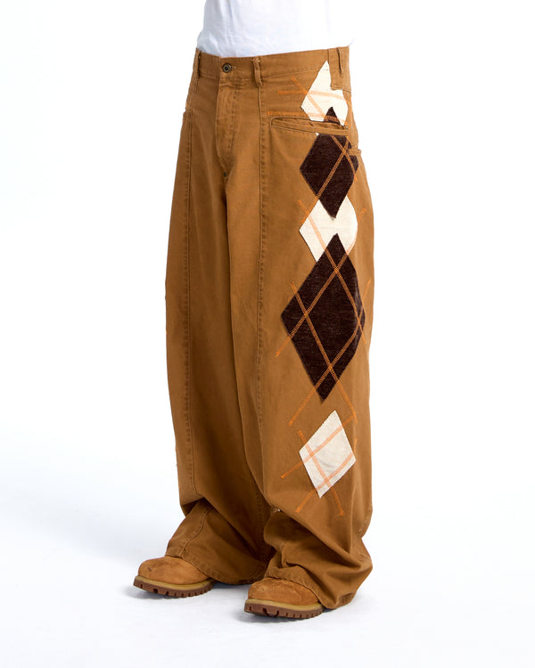 Diamond patch pants