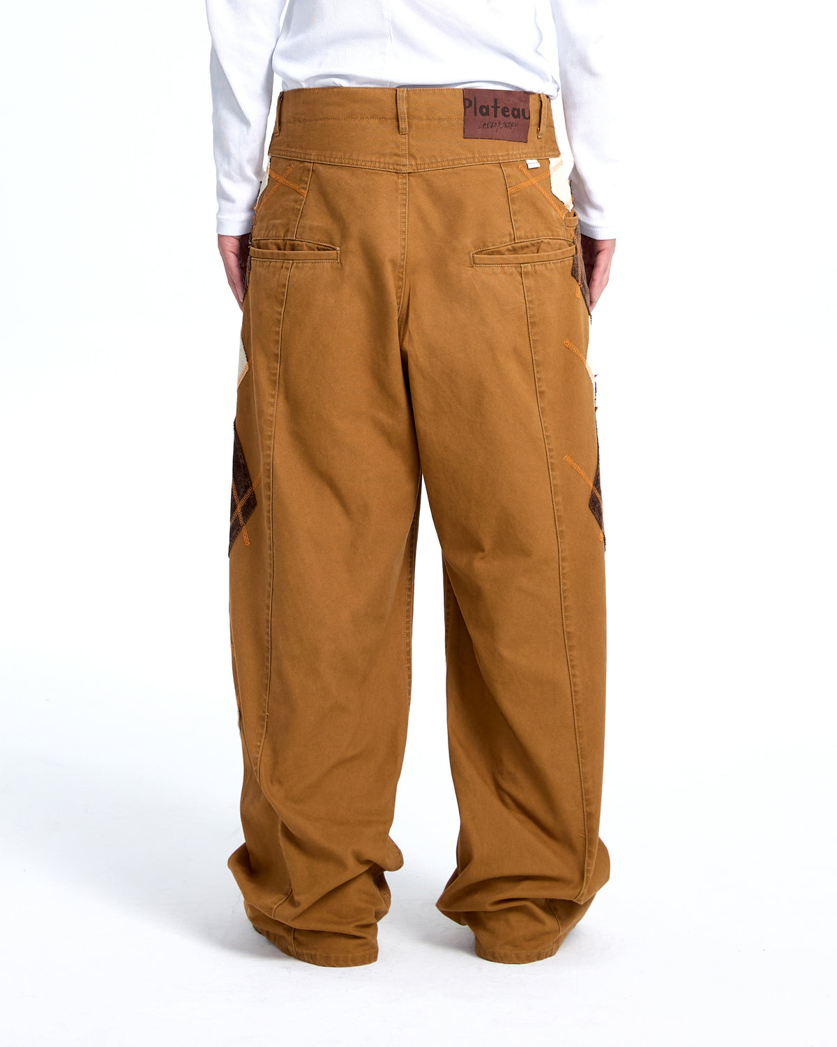 Diamond patch pants