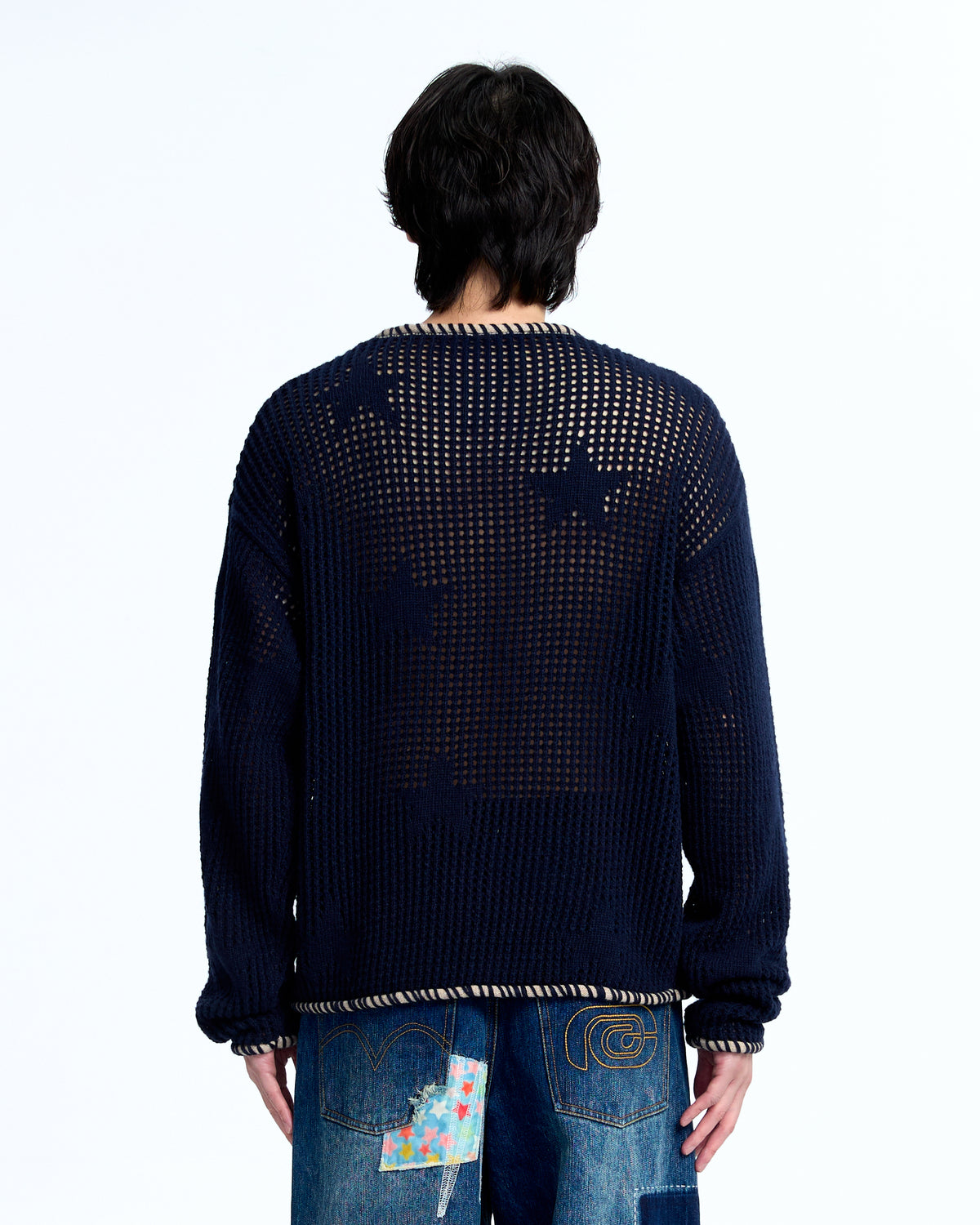 Star knit crewneck