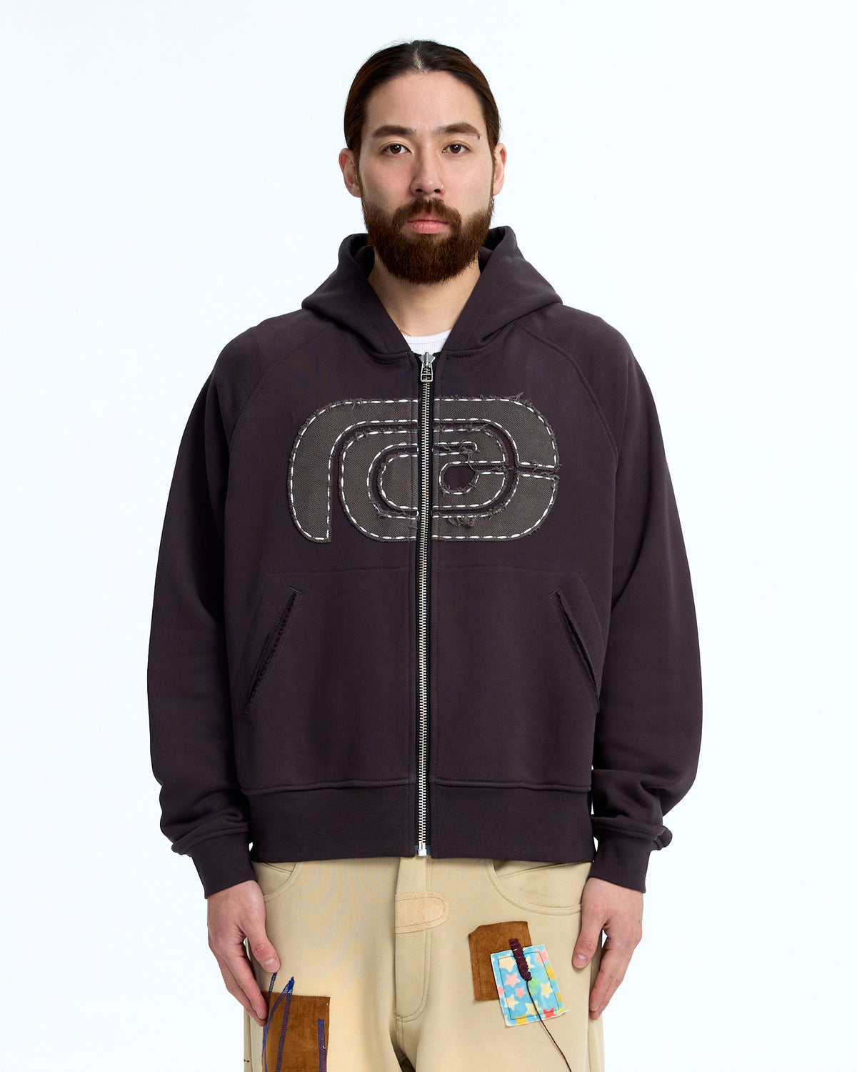 Logo patch zip up