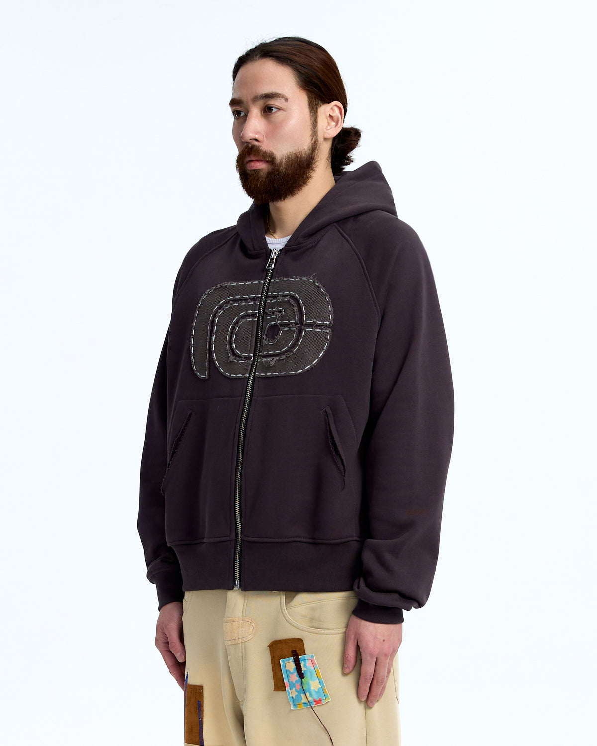 Logo patch zip up