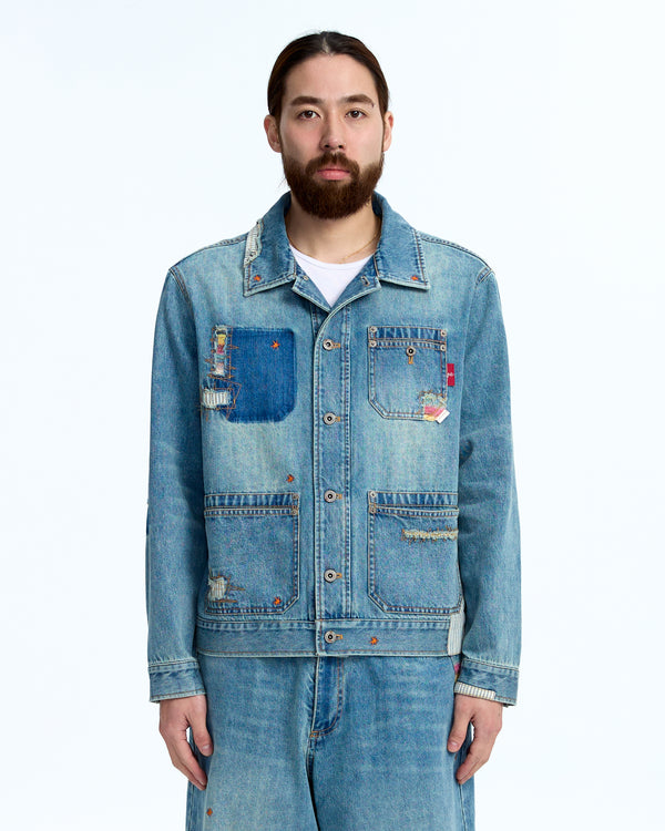 Mohair denim jkt