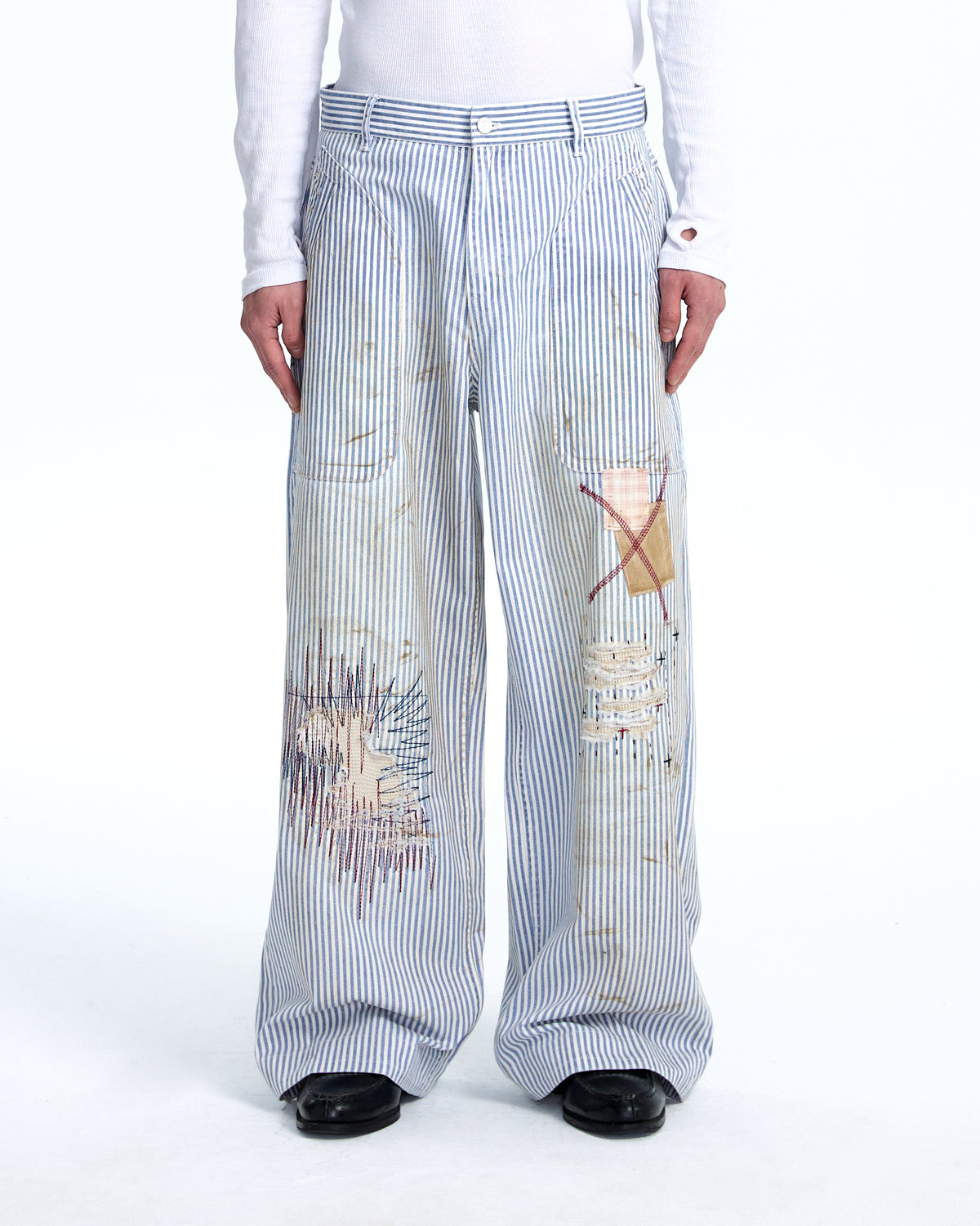 Stripe work pants