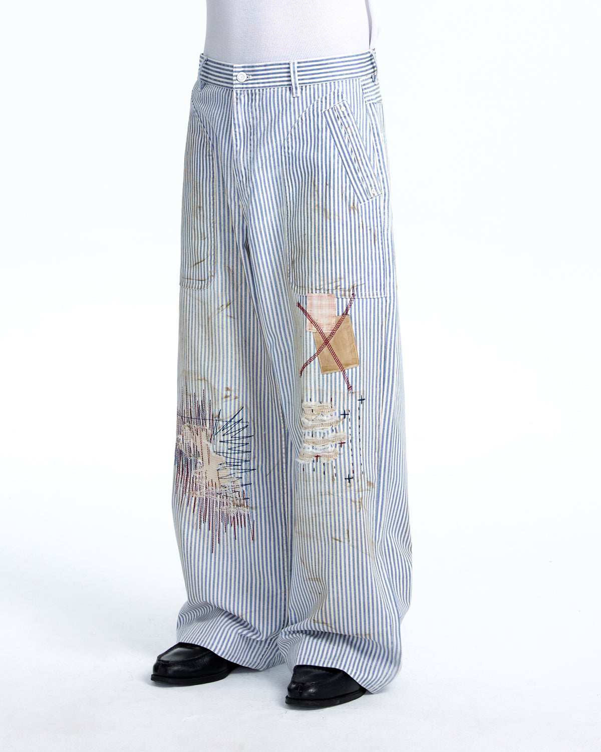 Stripe work pants