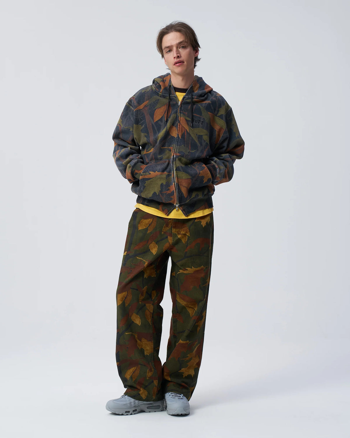 Washed Tree Camo Zip Hoodie
