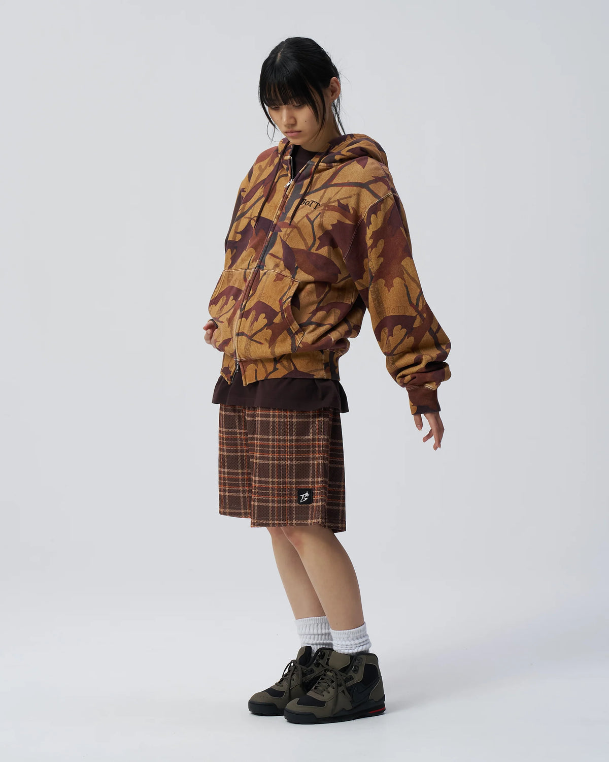 Washed Tree Camo Zip Hoodie