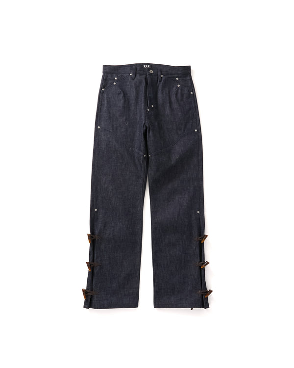 NEWCOMMUNE Wide Leg Denim Pants Rigid
