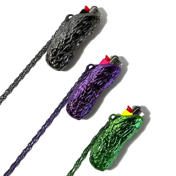 Green Metal Lighter Case Necklace 1700℃