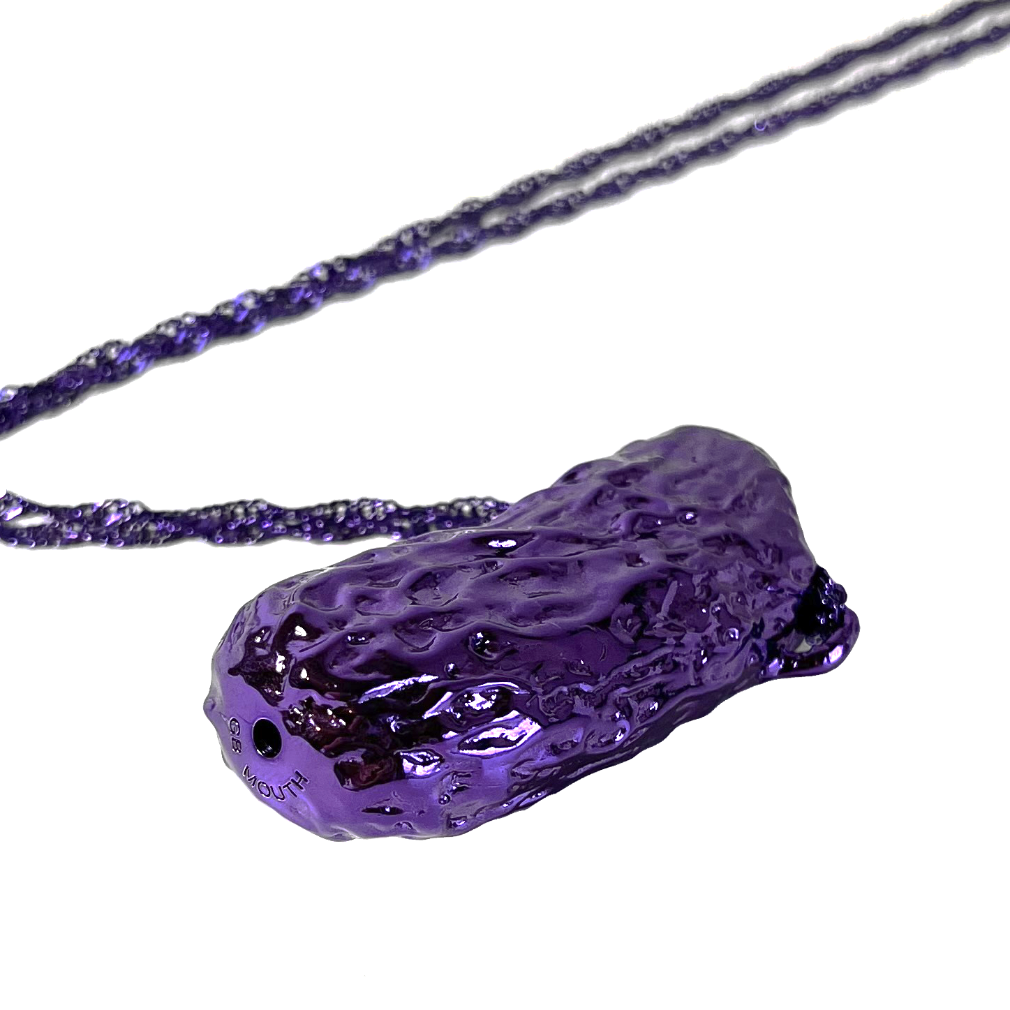 Purple Metal Lighter Case Necklace 10000℃