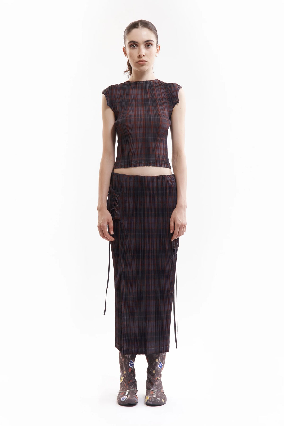 BODHI PLEATED LONG SKIRT