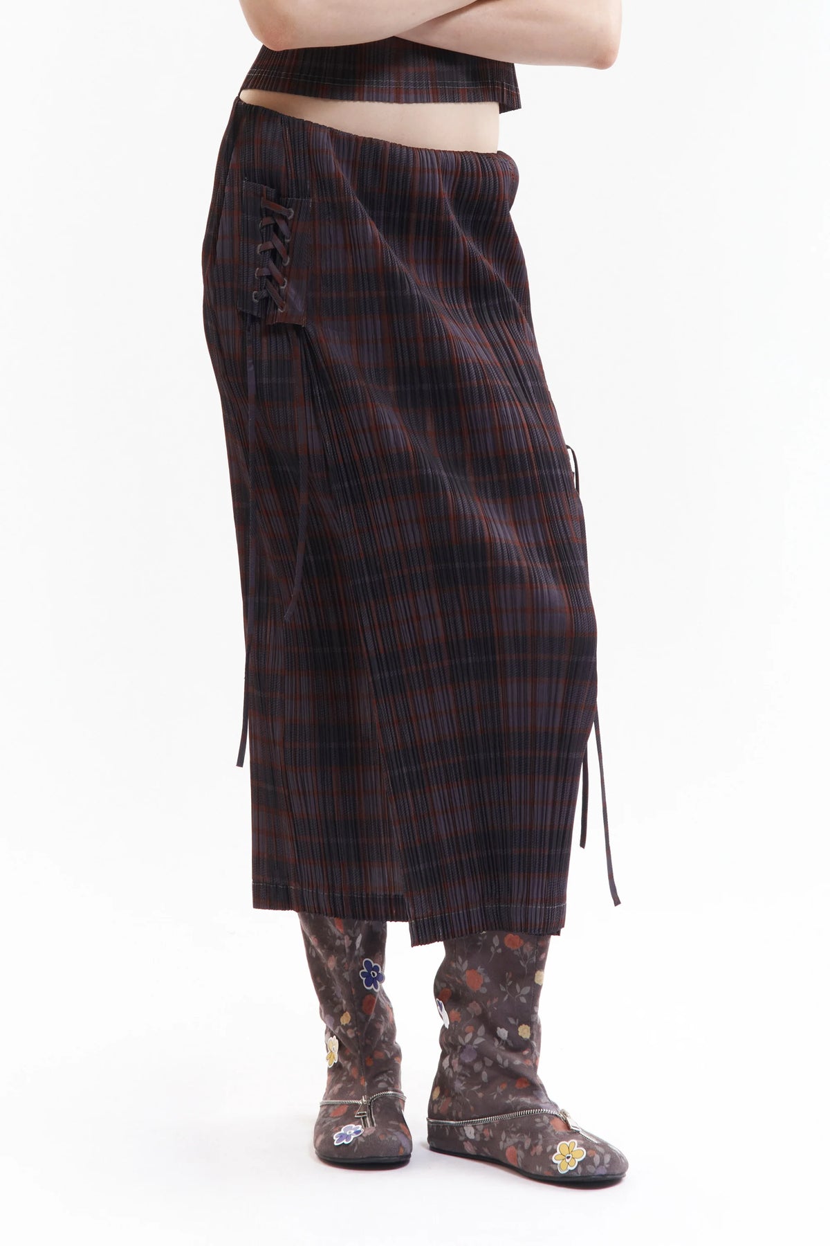 BODHI PLEATED LONG SKIRT