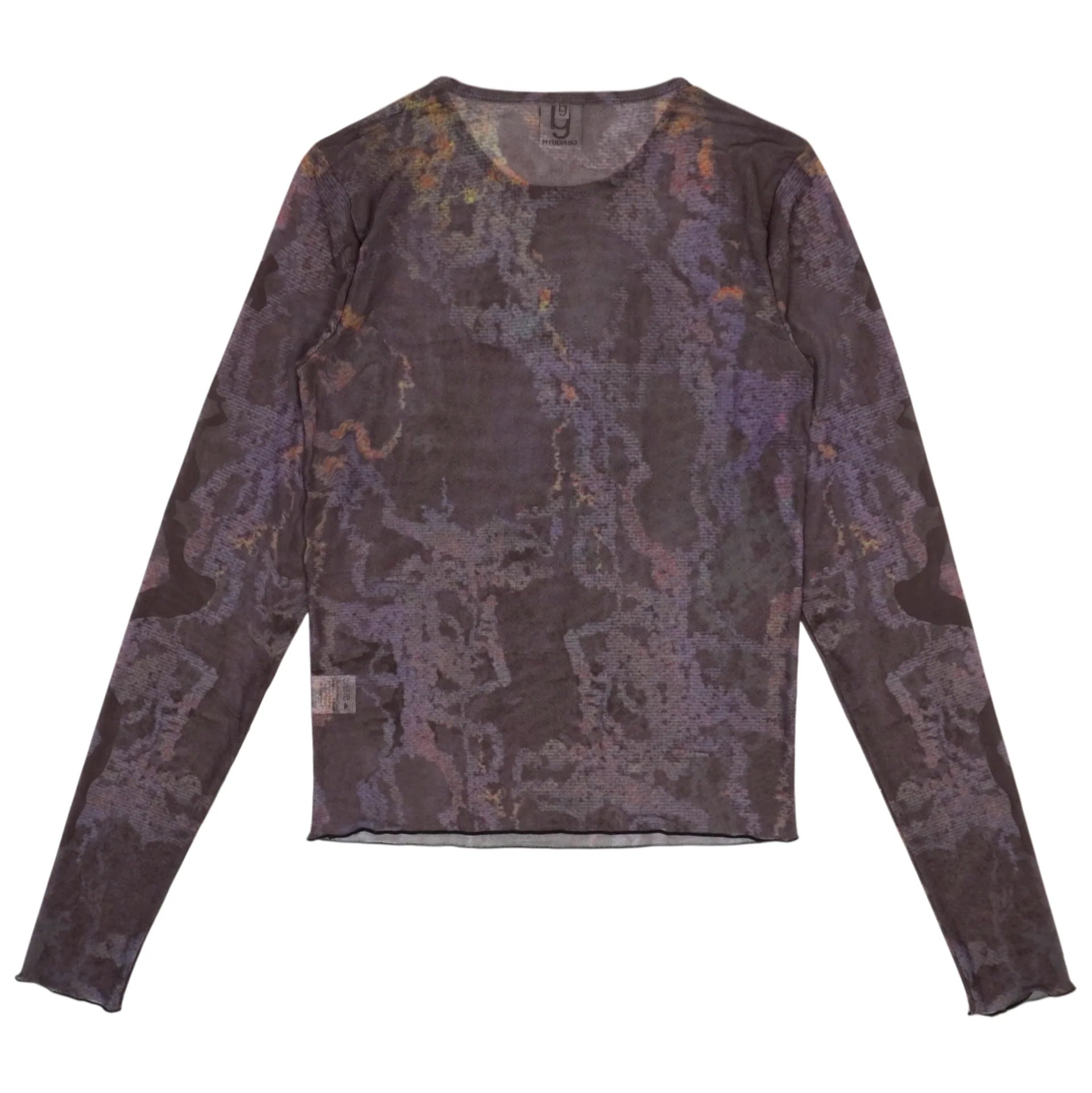 ”霞" Second-Skin Long Sleeve Mesh Top
