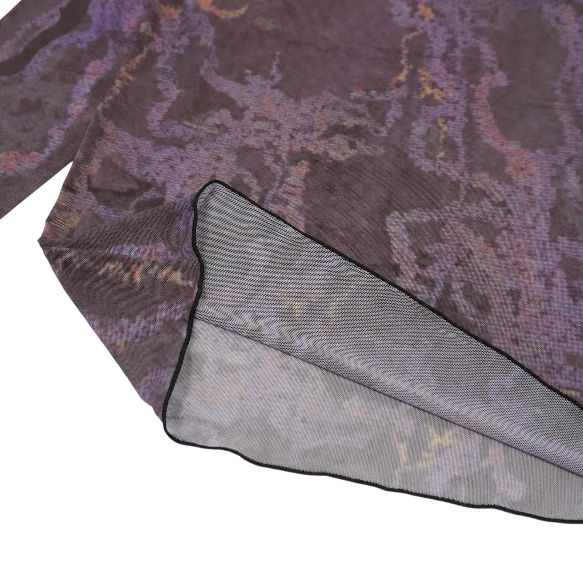 ”霞" Second-Skin Long Sleeve Mesh Top
