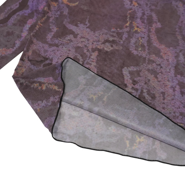 ”霞" Second-Skin Long Sleeve Mesh Top