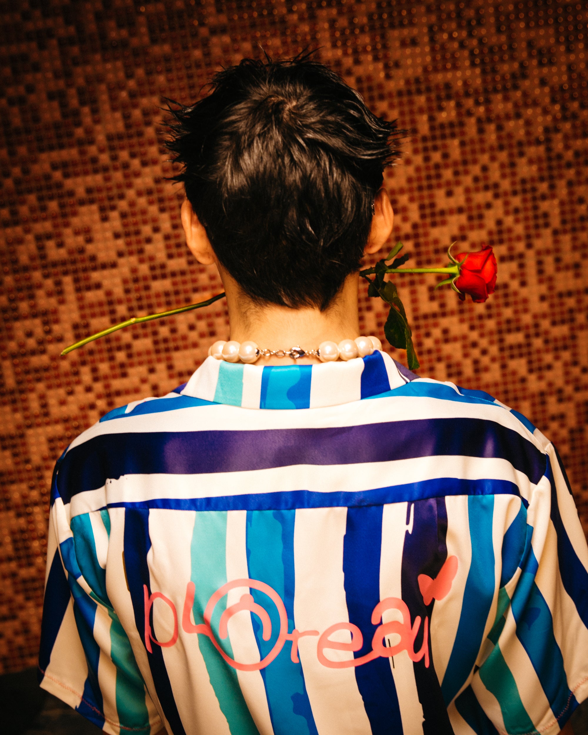 WTNC x Plateau Studio wave stripe shirt